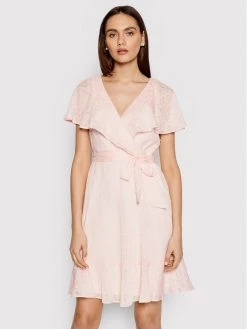 Πολύ καλή προσφορά 😀 DKNY Γυναίκες Καλοκαιρινά Φορέματα Φόρεμα καλοκαιρινό DD1BE436 Ροζ Regular Fit 💯