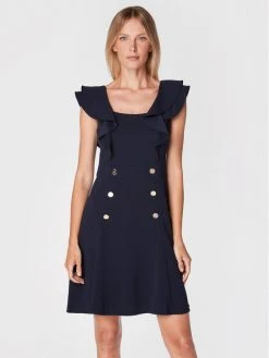 Εξοδος 😀 DKNY Γυναίκες Κοκτέιλ Φορέματα Φόρεμα κοκτέιλ DD2E1557 Σκούρο μπλε Regular Fit ✨