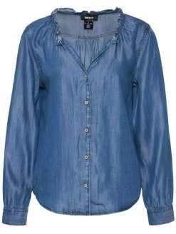 Προϋπολογισμός 😍 DKNY Γυναίκες Casual Πουκάμισα Πουκάμισο P1BSJG56 Μπλε Regular Fit ⭐ -Ενδυματολογικός Παράδεισος Κατάστημα unnamed file 1083