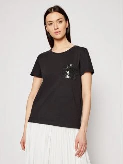 Η καλύτερη συμφωνία 👏 DKNY Γυναίκες T-shirts T-Shirt P0RAOC2R Μαύρο Regular Fit ❤️