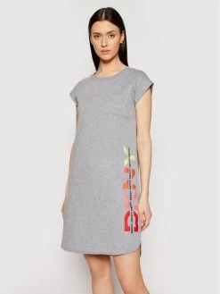 Εκπτωση ⭐ DKNY Γυναίκες Καθημερινά Φορέματα Φόρεμα καθημερινό P1BUTB2J Γκρι Regular Fit 😉