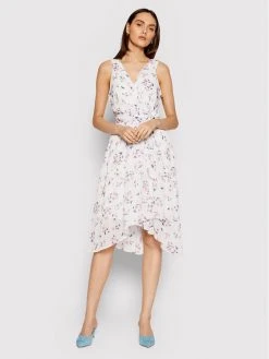 Ολοκαίνουργιο 💯 DKNY Γυναίκες Καλοκαιρινά Φορέματα Φόρεμα καλοκαιρινό DD0BY576 Λευκό Regular Fit 😉