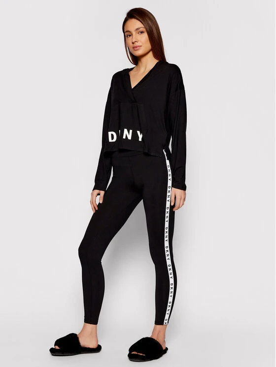 Εξοδος ⭐ DKNY Γυναίκες Παντελόνια Πιτζάμας Παντελόνι πιτζάμας YI3822471 Μαύρο Slim Fit 💯 4 Εξοδος ⭐ DKNY Γυναίκες Παντελόνια Πιτζάμας Παντελόνι πιτζάμας YI3822471 Μαύρο Slim Fit 💯 - Image 2