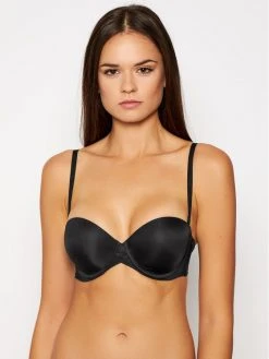 Φτηνός ❤️ DKNY Γυναίκες Με Μπανέλα Σουτιέν Bardot DK4506 Μαύρο 😀