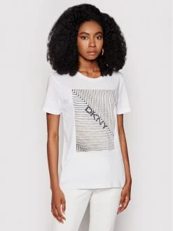 Εκπτωση ⭐ DKNY Γυναίκες T-shirts T-Shirt P0EBWCNA Λευκό Regular Fit 🔥