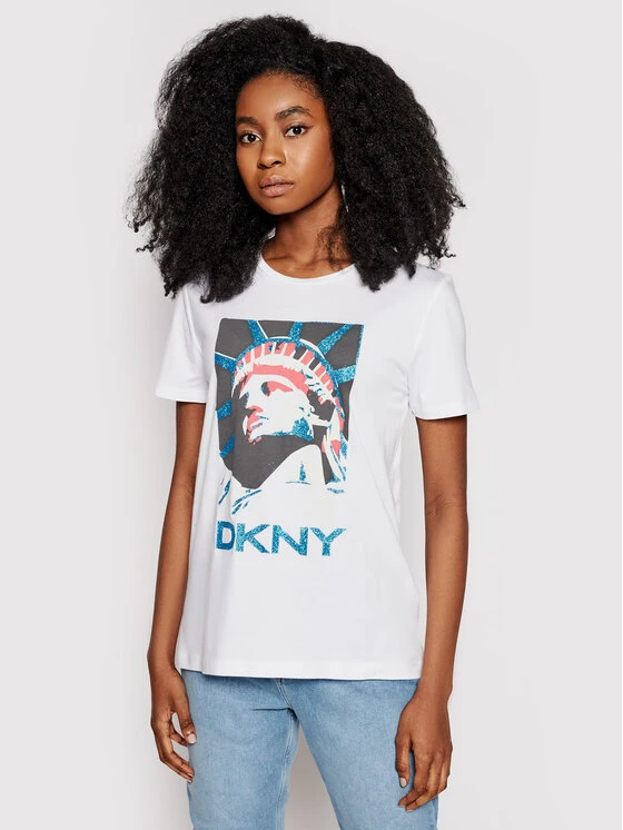 Προώθηση 🤩 DKNY Γυναίκες T-shirts T-Shirt P0DBFCNA Λευκό Regular Fit 🎉 3 Προώθηση 🤩 DKNY Γυναίκες T-shirts T-Shirt P0DBFCNA Λευκό Regular Fit 🎉