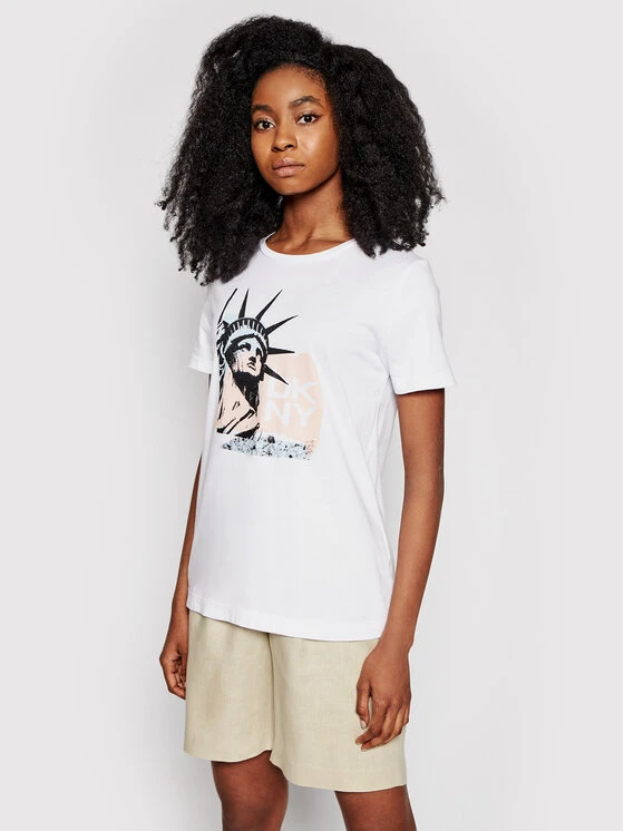 Πολύ καλή προσφορά 👏 DKNY Γυναίκες T-shirts T-Shirt P0DBICNA Λευκό Regular Fit 🛒 3 Πολύ καλή προσφορά 👏 DKNY Γυναίκες T-shirts T-Shirt P0DBICNA Λευκό Regular Fit 🛒