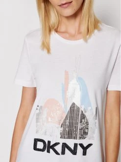 Συμφωνίες ❤️ DKNY Γυναίκες T-shirts T-Shirt P02BNCNA Λευκό Regular Fit ⭐ -Ενδυματολογικός Παράδεισος Κατάστημα unnamed file 1492