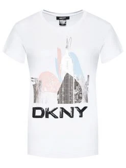 Συμφωνίες ❤️ DKNY Γυναίκες T-shirts T-Shirt P02BNCNA Λευκό Regular Fit ⭐ -Ενδυματολογικός Παράδεισος Κατάστημα unnamed file 1493