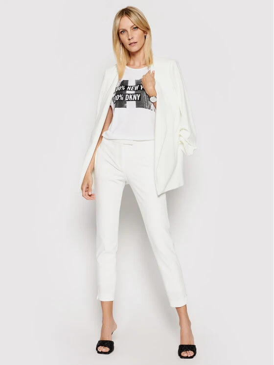 Νέος ⌛ DKNY Γυναίκες T-shirts T-Shirt P02HBCNA Λευκό Regular Fit 👍 4 Νέος ⌛ DKNY Γυναίκες T-shirts T-Shirt P02HBCNA Λευκό Regular Fit 👍 - Image 2