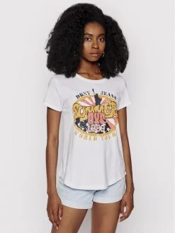 Φτηνός 💯 DKNY Γυναίκες T-shirts T-Shirt E0EZYDFA Λευκό Regular Fit ✨