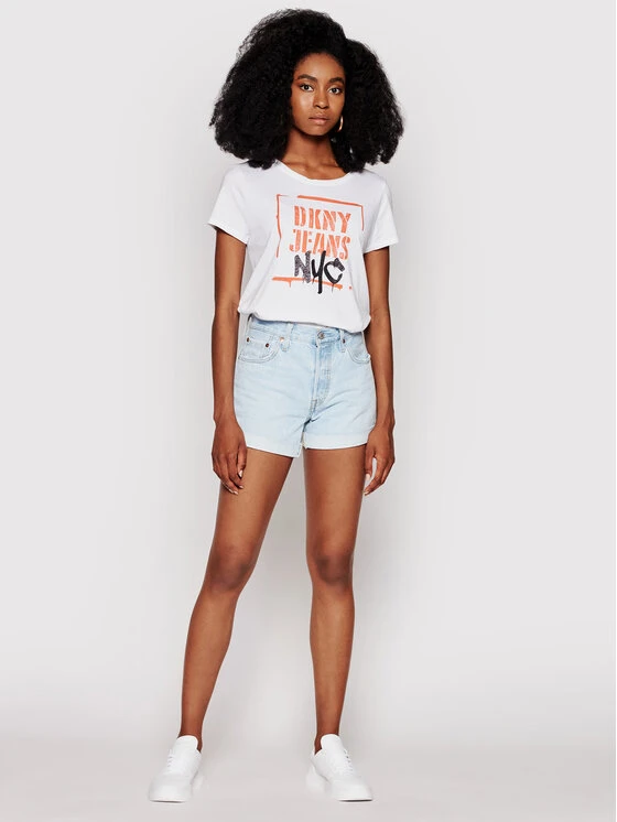 Εκπτωση 😉 DKNY Γυναίκες T-shirts T-Shirt E0EZZDFA Λευκό Regular Fit ❤️ 4 Εκπτωση 😉 DKNY Γυναίκες T-shirts T-Shirt E0EZZDFA Λευκό Regular Fit ❤️ - Image 2