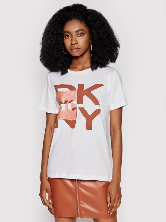 Εξοδος 🔥 DKNY Γυναίκες T-shirts T-Shirt P0EBCCNA Λευκό Regular Fit 🌟 3 Εξοδος 🔥 DKNY Γυναίκες T-shirts T-Shirt P0EBCCNA Λευκό Regular Fit 🌟