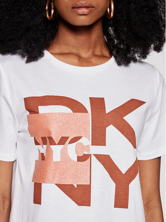 Εξοδος 🔥 DKNY Γυναίκες T-shirts T-Shirt P0EBCCNA Λευκό Regular Fit 🌟 6 Εξοδος 🔥 DKNY Γυναίκες T-shirts T-Shirt P0EBCCNA Λευκό Regular Fit 🌟 - Image 4
