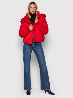 Συμφωνίες ⌛ DKNY Γυναίκες Χειμωνιάτικα Μπουφάν Μπουφάν πουπουλένιο DL1MGF95 Κόκκινο Regular Fit 💯 -Ενδυματολογικός Παράδεισος Κατάστημα unnamed file 1577