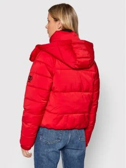 Συμφωνίες ⌛ DKNY Γυναίκες Χειμωνιάτικα Μπουφάν Μπουφάν πουπουλένιο DL1MGF95 Κόκκινο Regular Fit 💯 -Ενδυματολογικός Παράδεισος Κατάστημα unnamed file 1579