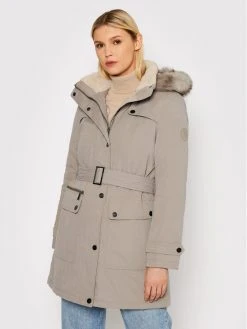 Προώθηση ⭐ DKNY Γυναίκες Χειμωνιάτικα Μπουφάν Μπουφάν χειμωνιάτικο DL1MPA26 Γκρι Regular Fit ✨