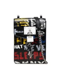 ΧΟΝΔΡΙΚΟ ΕΜΠΟΡΙΟ ⌛ DKNY Γυναίκες Θήκες Κινητού Τηλεφώνου Θήκη κινητού Elissa Ns Phone Cros R14EQ442 Μαύρο 🎁