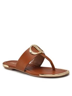 Προώθηση 🛒 DKNY Γυναίκες Σαγιονάρες Halcott K4051669 Καφέ ⌛