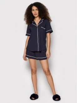 Προώθηση 🌟 DKNY Γυναίκες Πιτζάμες Σετ Πιτζάμα YI2819259 Σκούρο μπλε Regular Fit 😍