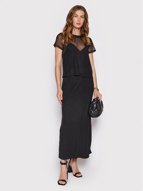 Best Pirce ⌛ DKNY Γυναίκες Καθημερινά Φορέματα Φόρεμα καθημερινό P2AB7M07 Μαύρο Regular Fit ✨ 4 Best Pirce ⌛ DKNY Γυναίκες Καθημερινά Φορέματα Φόρεμα καθημερινό P2AB7M07 Μαύρο Regular Fit ✨ - Image 2