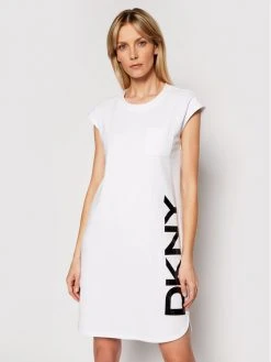 Καλύτερες κριτικές για 👍  DKNY Γυναίκες Πλεκτά Φορέματα Φόρεμα υφασμάτινο P0RD1B2J Λευκό Regular Fit 🌟