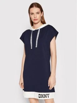 Συμφωνίες 🛒 DKNY Γυναίκες Καθημερινά Φορέματα Φόρεμα καθημερινό DD2ANX53 Σκούρο μπλε Regular Fit 🔔