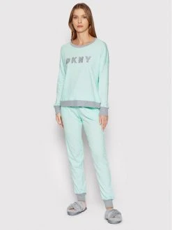 Ολοκαίνουργιο ⌛ DKNY Γυναίκες Πιτζάμες Σετ Πιτζάμα YI2919259 Πράσινο Regular Fit 👍