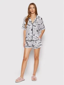 Flash Sale 🥰 DKNY Γυναίκες Πιτζάμες Σετ Πιτζάμα YI2922526 Λευκό Regular Fit 🔔