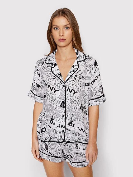 Flash Sale 🥰 DKNY Γυναίκες Πιτζάμες Σετ Πιτζάμα YI2922526 Λευκό Regular Fit 🔔 4 Flash Sale 🥰 DKNY Γυναίκες Πιτζάμες Σετ Πιτζάμα YI2922526 Λευκό Regular Fit 🔔 - Image 2