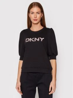 Τοπ 10 ⭐ DKNY Γυναίκες Μπλούζες Χωρίς Φερμουάρ Μπλούζα P1GQSJ34 Μαύρο Regular Fit 🧨