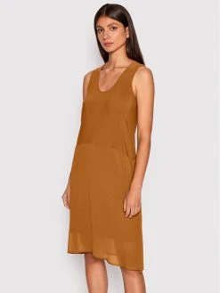 Αγορά ⭐ DKNY Γυναίκες Καλοκαιρινά Φορέματα Φόρεμα καλοκαιρινό P22DAEJR Καφέ Regular Fit 🥰