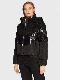 Το φθηνότερο 🎉 DKNY Γυναίκες Χειμωνιάτικα Μπουφάν Μπουφάν πουπουλένιο P2MCMHVU Μαύρο Regular Fit 🔥