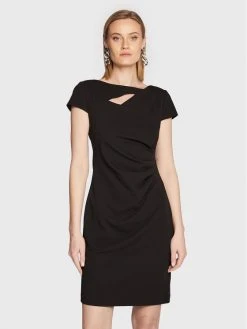 Νέος ❤️ DKNY Γυναίκες Καθημερινά Φορέματα Φόρεμα καθημερινό DD2H1240 Μαύρο Regular Fit 😍