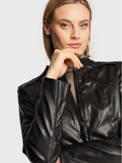 Το φθηνότερο 😀 DKNY Γυναίκες Δερμάτινα Μπουφάν Μπουφάν από απομίμηση δέρματος DD2G4336 Μαύρο Regular Fit 💯 -Ενδυματολογικός Παράδεισος Κατάστημα unnamed file 2895