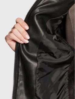 Το φθηνότερο 😀 DKNY Γυναίκες Δερμάτινα Μπουφάν Μπουφάν από απομίμηση δέρματος DD2G4336 Μαύρο Regular Fit 💯 -Ενδυματολογικός Παράδεισος Κατάστημα unnamed file 2896