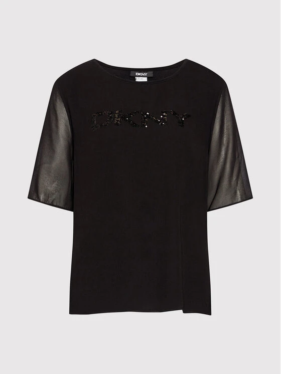 Εξοδος ❤️ DKNY Γυναίκες Μπλουζάκια Μπλουζάκι P0MHSFGG Μαύρο Regular Fit ⭐ 7 Εξοδος ❤️ DKNY Γυναίκες Μπλουζάκια Μπλουζάκι P0MHSFGG Μαύρο Regular Fit ⭐ - Image 5