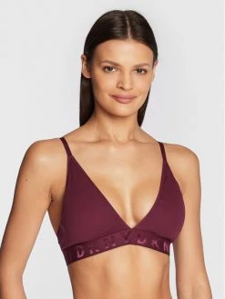 Flash Sale 🎉 DKNY Γυναίκες Χωρίς Μπανέλα Σουτιέν Bralette DK4026 Μπορντό 🎁
