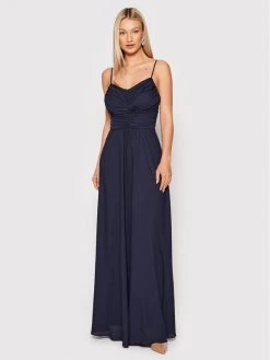 Νέος 🌟  DKNY Γυναίκες Βραδινά Φορέματα Φόρεμα βραδινό ED1K2800 Σκούρο μπλε Regular Fit ✨