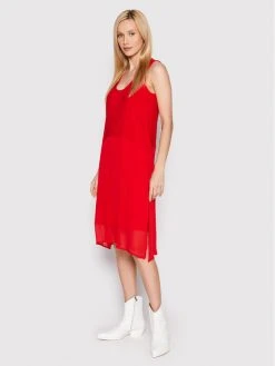 Flash Sale ✔️ DKNY Γυναίκες Καλοκαιρινά Φορέματα Φόρεμα καλοκαιρινό P22DAEJR Κόκκινο Regular Fit 🔔