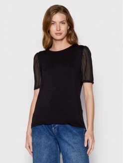 Εξοδος 🤩 DKNY Γυναίκες Μπλουζάκια Μπλουζάκι P21H7ILY Μαύρο Regular Fit ⌛