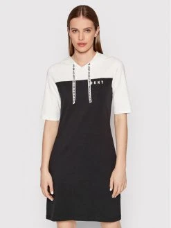 Φτηνός ✔️ DKNY Γυναίκες Καθημερινά Φορέματα Φόρεμα καθημερινό DD2AN754 Μαύρο Regular Fit 🎁