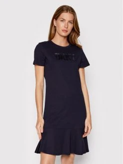 Τοπ 10 ⌛ DKNY Γυναίκες Καθημερινά Φορέματα Φόρεμα καθημερινό DD2ANJ97 Σκούρο μπλε Regular Fit 🤩