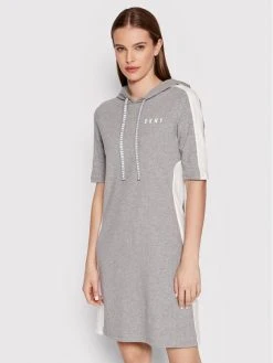 Εξοδος ✔️  DKNY Γυναίκες Καθημερινά Φορέματα Φόρεμα καθημερινό DD2AN06A Γκρι Regular Fit 🥰