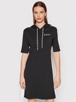 Κουπόνι 🤩 DKNY Γυναίκες Καθημερινά Φορέματα Φόρεμα καθημερινό DD2AN06A Μαύρο Regular Fit 👏