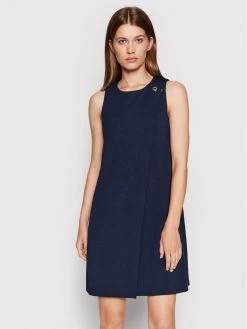 Εξοδος 🧨 DKNY Γυναίκες Καθημερινά Φορέματα Φόρεμα καθημερινό DD2A2851 Σκούρο μπλε Regular Fit 💯