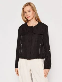 Εκπτωση 🤩 DKNY Γυναίκες Μεταβατικά Μπουφάν Μπουφάν μεταβατικό P0RCNB41 Μαύρο Relaxed Fit 👏