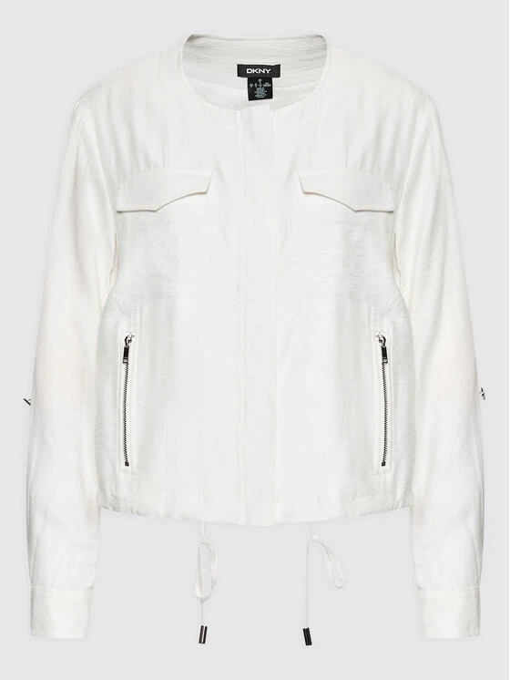 Ολοκαίνουργιο ⌛ DKNY Γυναίκες Μεταβατικά Μπουφάν Μπουφάν μεταβατικό P0RCNB41 Λευκό Relaxed Fit ✨ 7 Ολοκαίνουργιο ⌛ DKNY Γυναίκες Μεταβατικά Μπουφάν Μπουφάν μεταβατικό P0RCNB41 Λευκό Relaxed Fit ✨ - Image 5
