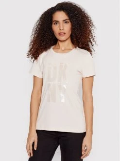 Νέος 🛒 DKNY Γυναίκες T-shirts T-Shirt P1KMADNA Ροζ Regular Fit 💯