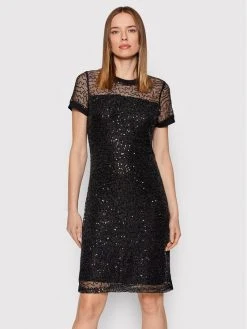 Προώθηση 🛒  DKNY Γυναίκες Κοκτέιλ Φορέματα Φόρεμα κοκτέιλ P1JD8KUC Μαύρο Regular Fit ⌛